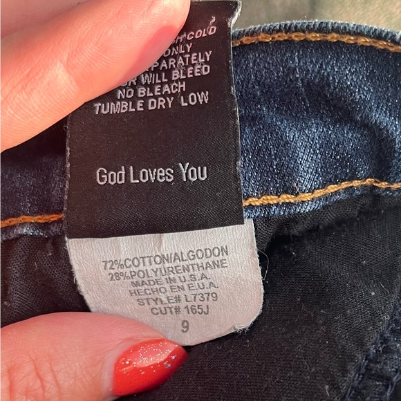 Flying Monkey Distressed Flare Jean size 9 MADE IN THE USA - Picture 11 of 11